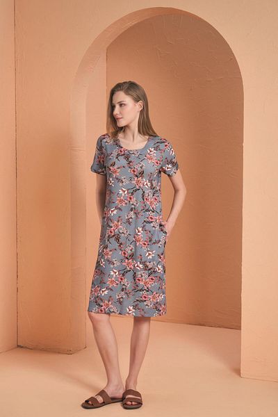 PJS Γυναικείο Γκρι Φόρεμα 27098