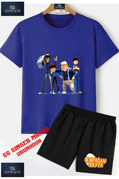 SS SİNSER Çocuk UNISEX “RAFADAN TAYFA TEYP 4LU“ Özel Baskılı Bisiklet Yaka Tişört - Şort Takım
