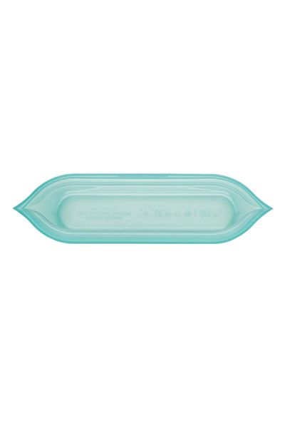 Zip Microwave and Dishwasher Safe BPA-Free Airtight Reusable Silicone Snack Container Teal