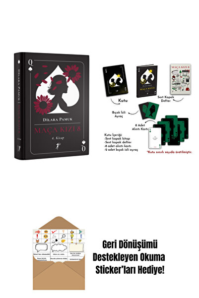 Artemis Yayınları Maça Kızı 8 - 4. Kitap (Ciltli) + Maça Kızı 8 - 2. Kitap (Ciltli - Kutulu Set) + Okuma Sticker'ları