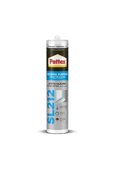 Pattex High-Quality General Purpose Acetic Silicone Sealant Clear 280ml