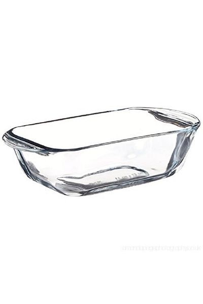 Anchor Essentials Dishwasher and Microwave Safe Rectangular Glass Loaf Dish Clear