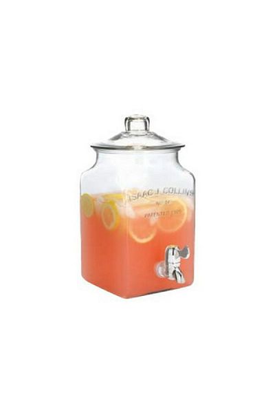 Anchor Isaac J Collins Patented Beverage Dispenser with Spigot Clear 1.5 Gal