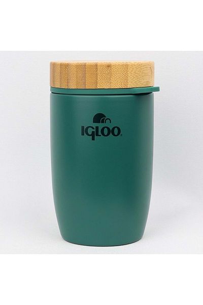 IGLOO Bamboo Food Jar 500ml Food Thermos Flask Green