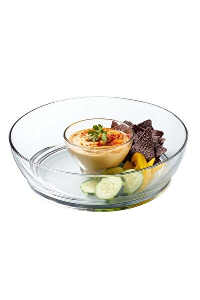 Anchor 2-Piece Whitman Dishwasher and Microwave Safe Glass Chip and Dip Bowl Clear