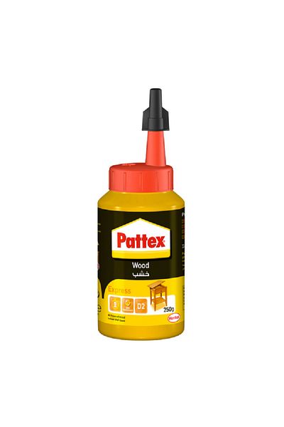 Pattex D2 Express Long-Lasting Quick-Drying Wood Glue White 250g