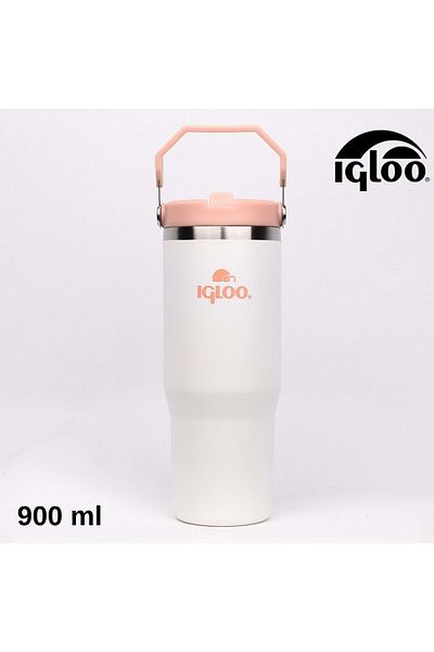 IGLOO Powder Thermos 900ml Flask White-Pink