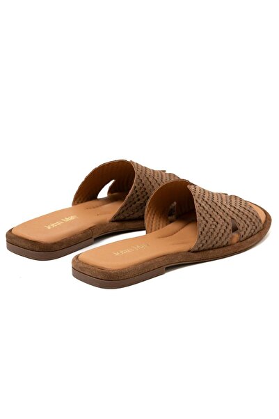 John May Women / Girls Slippers Rc-25Y-001-R29645 John May Tobacco Suede