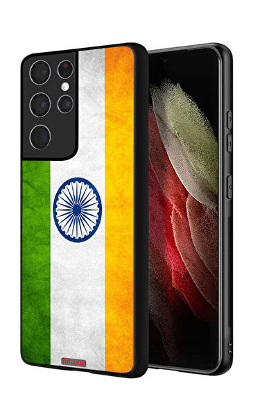 Tolwak Samsung Galaxy S21 Ultra 5G Protective Case Cover Luminous Indian Flag
