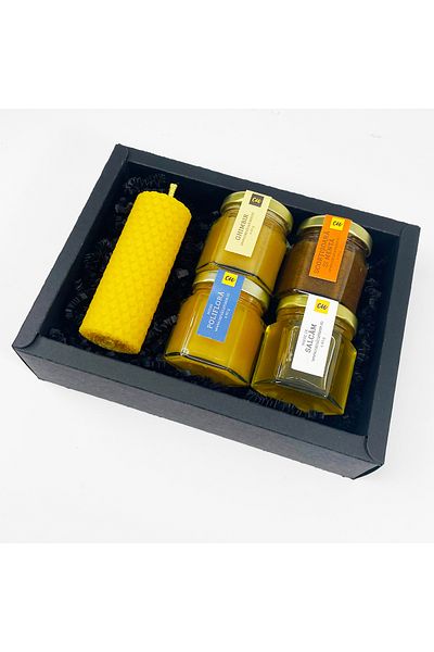 CARUL CU MIERE Natura Black gift package, ginger honey mix, cinnamon honey mix with mint...