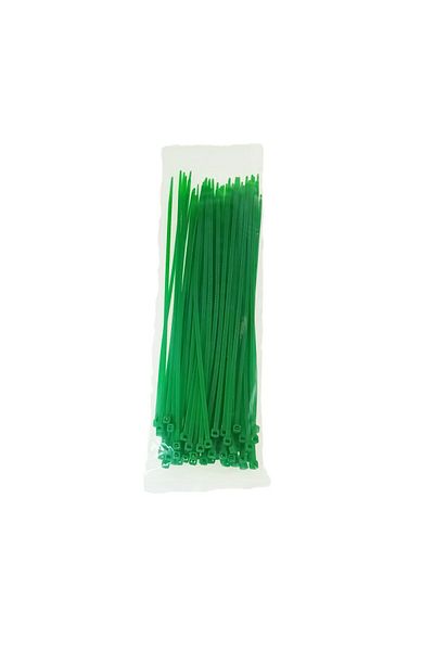 OEM Set de 100 de bride de cablu din plastic, 4 x 250 mm, autoblocante, tip guler, pentru fixare și legare, verzi