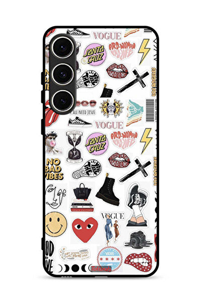 Tolwak Samsung Galaxy S24 FE 5G Protective Case Cover No Bad Vibes Stickers
