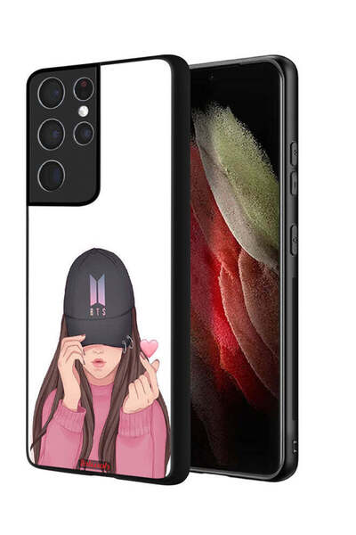 Tolwak Samsung Galaxy S21 Ultra 5G Protective Case Cover Girl Making Snap