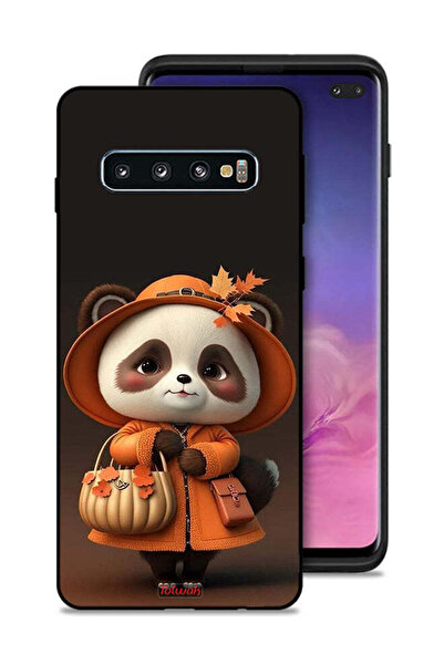 Tolwak غطاء حماية لهاتف Samsung Galaxy S10 Plus بتصميم سيدة الباندا اللطيفة