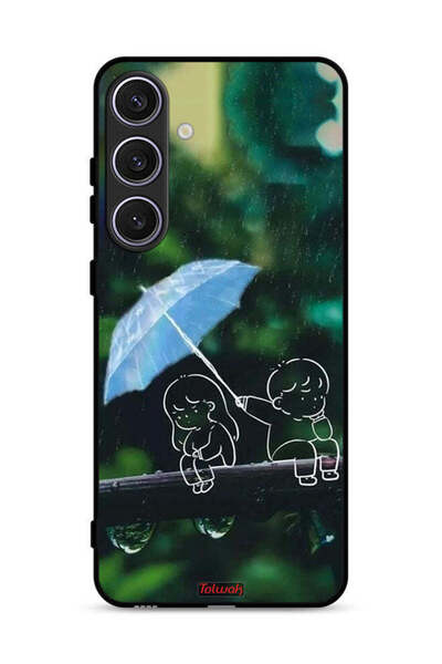Tolwak غطاء حماية لهاتف Samsung Galaxy S25 Plus بتصميم زوجين من الفن التجريدي