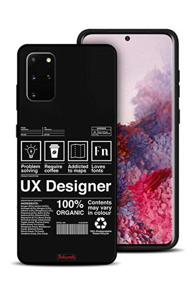 Tolwak غطاء حماية لهاتف سامسونج جالكسي S20 بلس، ملصق مصمم UX