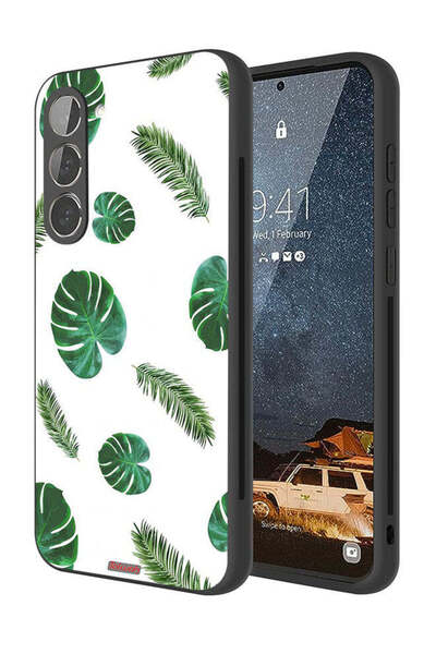 Tolwak غطاء حماية لهاتف سامسونج جالاكسي S23 5G بنقشة ريش فنية