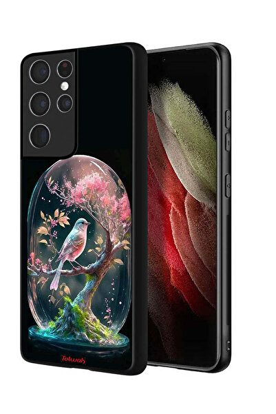 Tolwak Samsung Galaxy S21 Ultra 5G Protective Case Cover Bird In Jarr