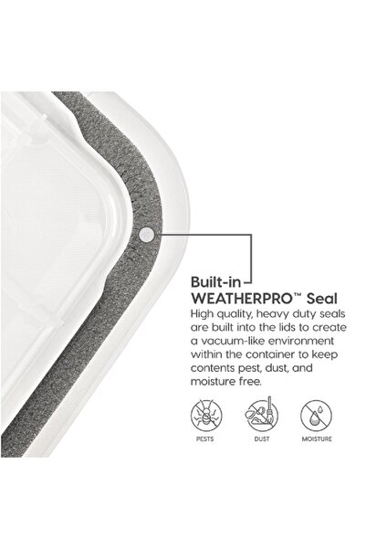 IRIS Rectangular Storage Tote Box Clear and Black 19 Quart