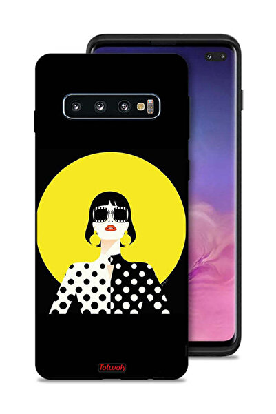 Tolwak غطاء حماية لهاتف Samsung Galaxy S10 Plus بتصميم فتاة أنيقة