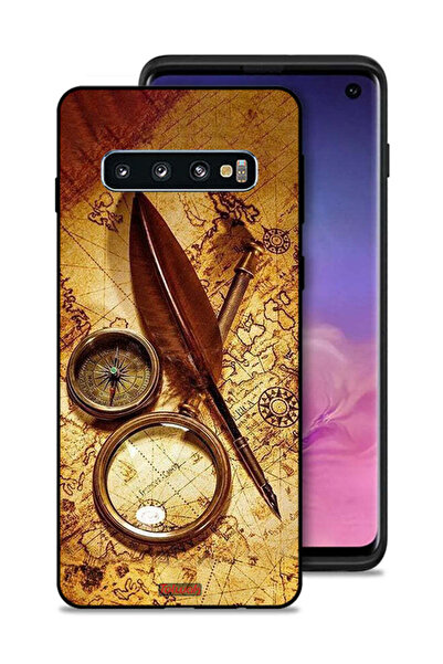 Tolwak غطاء حماية بتصميم بوصلة عتيقة من سامسونج جالكسي S10