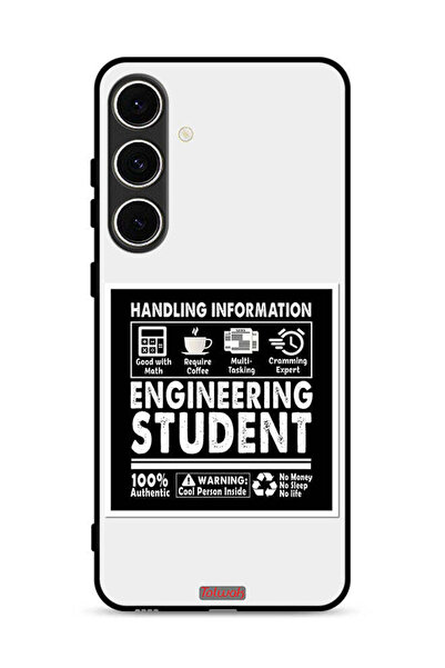 Tolwak غطاء حماية لهاتف سامسونج جالاكسي S24 FE 5G، ملصق طالب هندسة