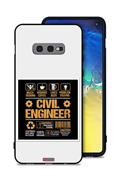 Tolwak غطاء حماية لهاتف Samsung Galaxy S10e، ملصق مهندس مدني