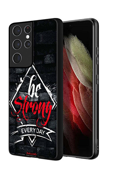 Tolwak Samsung Galaxy S21 Ultra 5G Protective Case Cover Be Strong Every Day