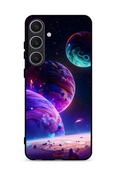 Tolwak غطاء حماية لهاتف سامسونج جالاكسي S24 بلس 5G بنقشة كوكبية
