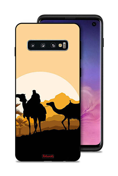 Tolwak غطاء حماية لهاتف سامسونج جالاكسي S10 برسومات جمال في الصحراء