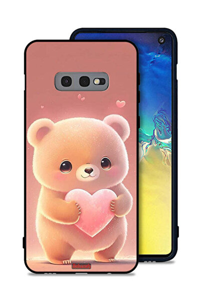 Tolwak غطاء حماية لهاتف Samsung Galaxy S10e برسومات باندا صغيرة لطيفة تحمل قلبًا