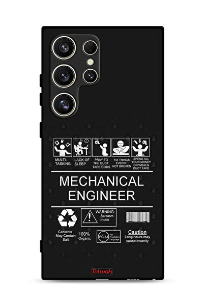 Tolwak غطاء حماية لهاتف سامسونج جالاكسي S24 ألترا 5G، ملصق مهندس ميكانيكي