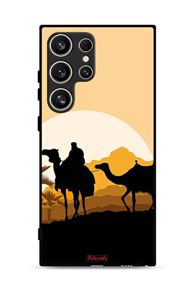 Tolwak غطاء حماية لهاتف سامسونج جالاكسي S24 ألترا 5G - فن الجمال في الصحراء