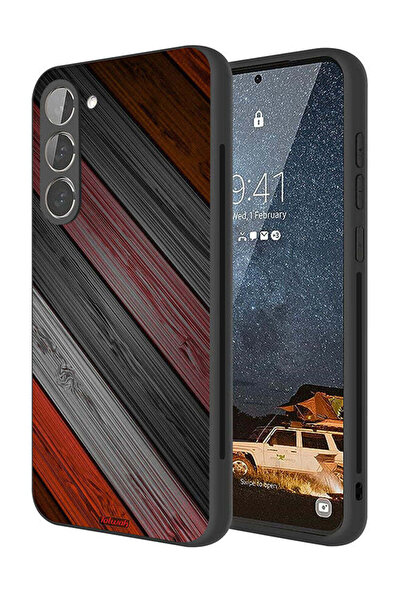 Tolwak غطاء حماية لهاتف سامسونج جالاكسي S23 بلس 5G بنمط خشبي ملون