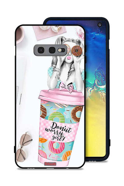 Tolwak غطاء حماية لهاتف Samsung Galaxy S10e بتصميم فتاة دونات ووري