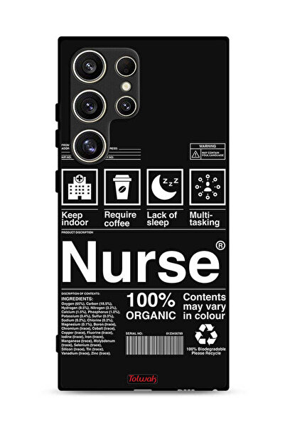 Tolwak غطاء حماية لهاتف سامسونج جالاكسي S24 ألترا 5G، ملصق ممرضة
