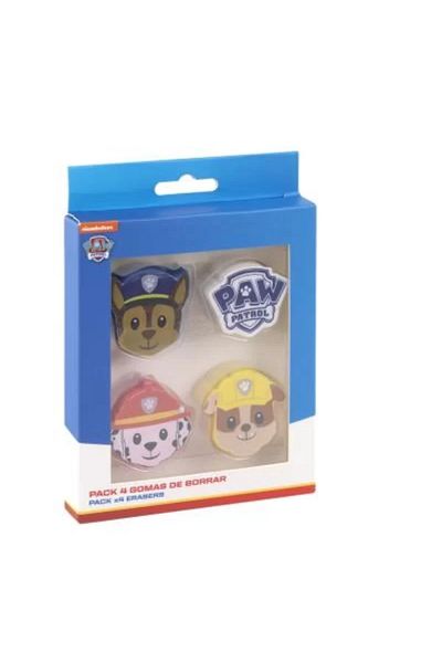 PAW PATROL Set de radieră – 4 piese