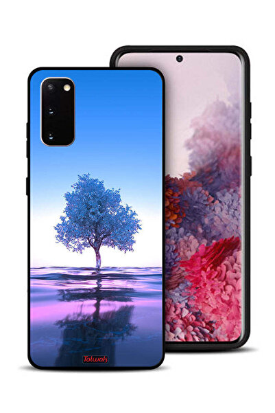 Tolwak غطاء حماية لهاتف سامسونج جالكسي S20 بتصميم شجرة نيون وانعكاس مائي فني ...