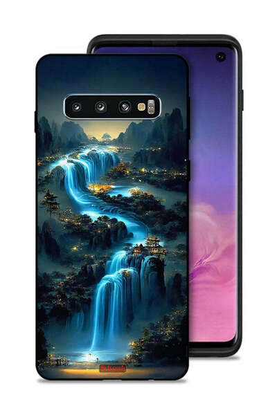 Tolwak غطاء حماية لهاتف Samsung Galaxy S10 بتصميم شلال فني