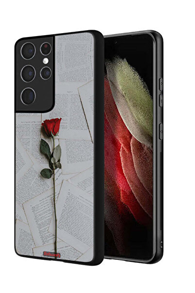 Tolwak غطاء حماية لهاتف سامسونج جالاكسي S21 ألترا 5G وردي على ورق