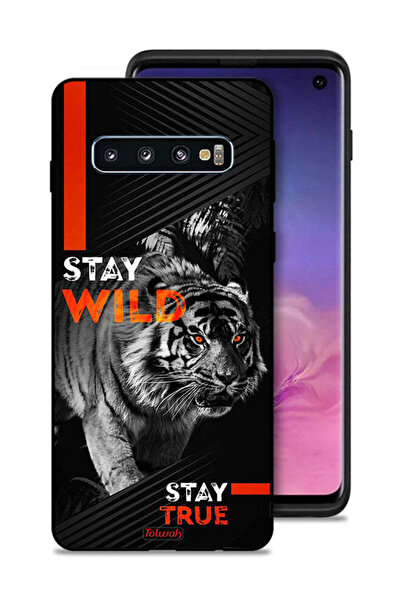 Tolwak غطاء حماية لهاتف Samsung Galaxy S10 - Stay Wild Stay True