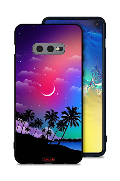Tolwak غطاء حماية لهاتف Samsung Galaxy S10e برسومات القمر في الليل
