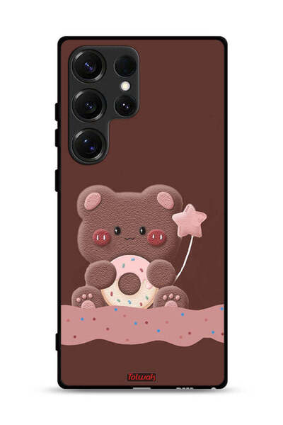 Tolwak غطاء حماية لهاتف سامسونج جالكسي S25 ألترا بتصميم دب الدونات