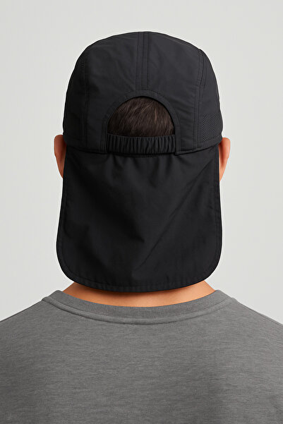 CosmoOutlet Men's Black Color Uv and Neck Protection Outdoor and Camping Hat