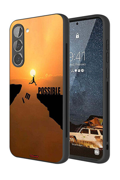 Tolwak غطاء حماية لهاتف سامسونج جالكسي S23 بلس 5G مطبوع عليه عبارة "أنا ممكن"