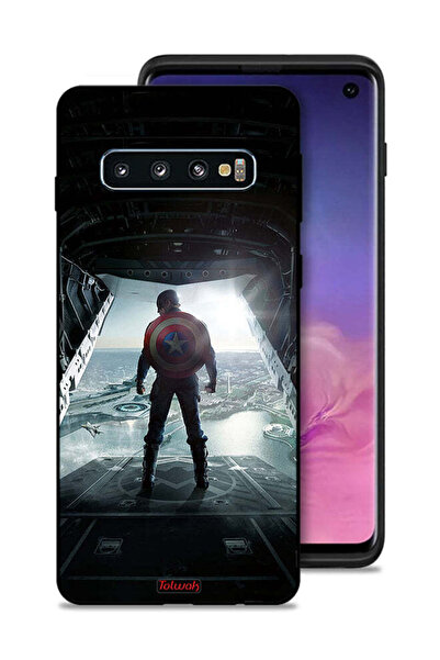 Tolwak Samsung Galaxy S10 Protective Case Cover Portrait Display Captain America