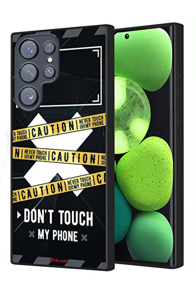 Tolwak Samsung Galaxy S23 Ultra 5G Protective Case Cover Caution Never Touch ...