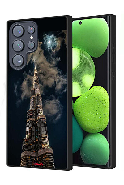 Tolwak غطاء حماية لهاتف سامسونج جالاكسي S23 ألترا 5G برج خليفة في الليل