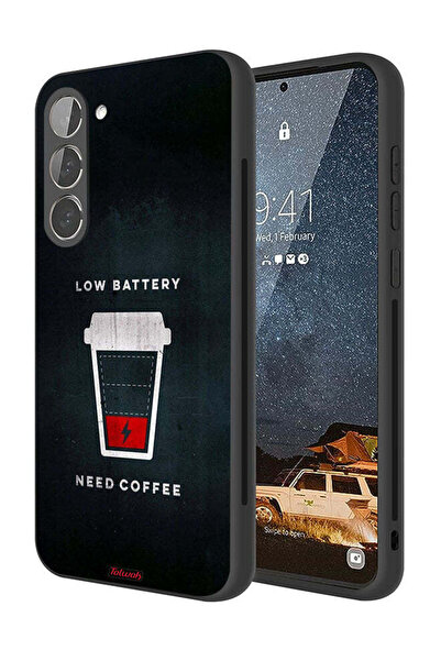 Tolwak غطاء حماية لهاتف Samsung Galaxy S23 5G - بطارية منخفضة - يحتاج إلى قهوة
