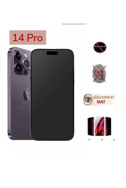 TEKNOPARKTA Iphone 14 Pro Mat Hayalet Ekran Gizli Privacy Tam Kaplayan Kırılm...